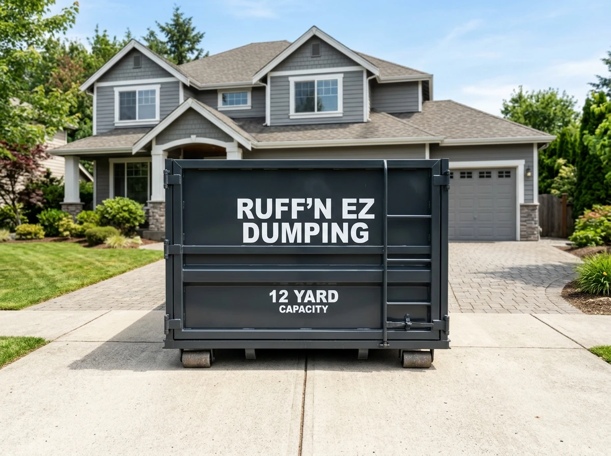 Ruff'N EZ 12 yard roll-off dumpster container