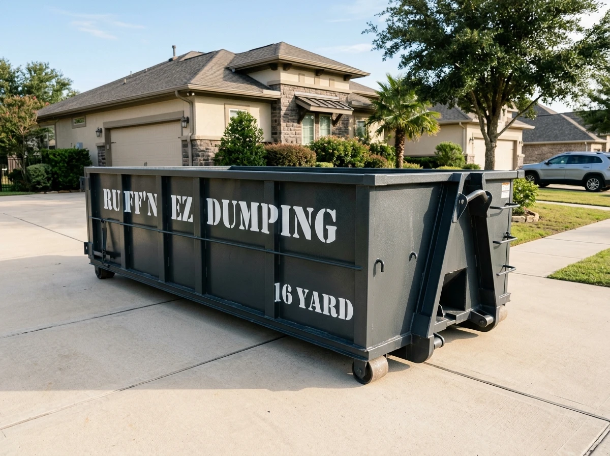 Ruff'N EZ 16 yard roll-off dumpster container